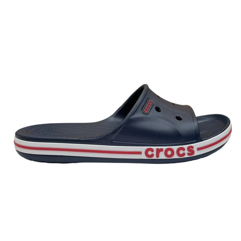 Crocs Bayaband Mens‎ Slide Sandals Size 12 Navy Blue Water Friendly Lightweight